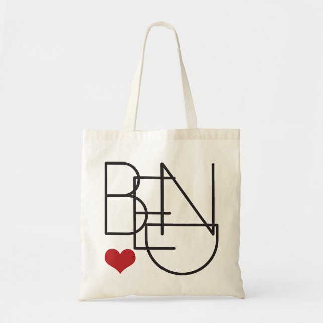 Bend Oregon Heart Logo Bachelorette Gifts Tote Bag (Front)