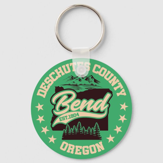 Bend,Oregon Key Ring (Front)