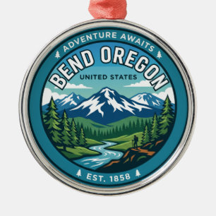 Bend Oregon Metal Tree Decoration