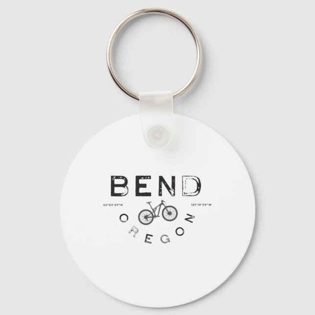 Bend Oregon Mountain Biking  Key Ring (Front)