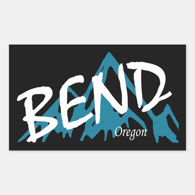 Bend Oregon Mountains Rectangular Sticker (Front)