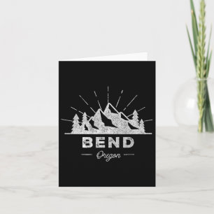 Bend Oregon Or T Shirt Vintage Hiking Retro Tee De Card