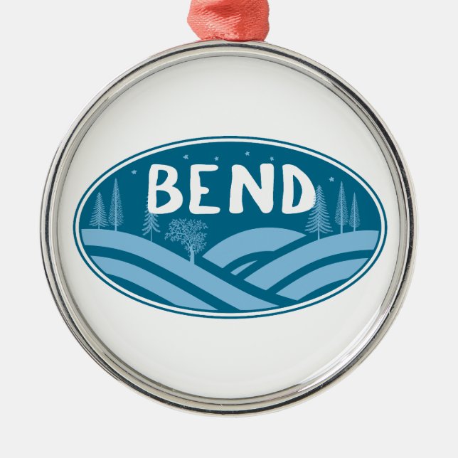 Bend Oregon Outdoors Metal Tree Decoration (Front)
