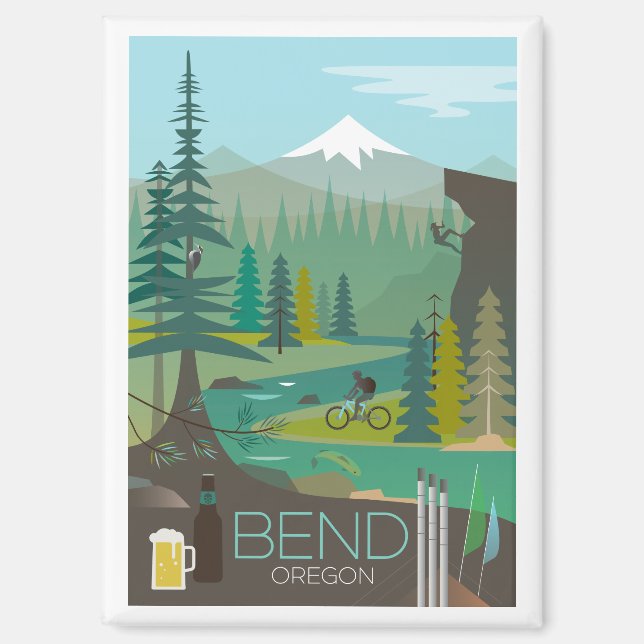 Bend, Oregon Refrigerator Magnet (Front)