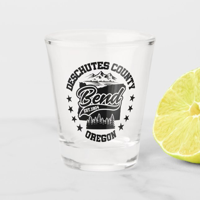 Bend,Oregon Shot Glass (Front)