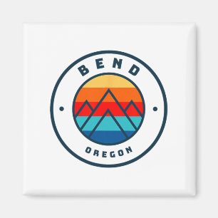 Bend Oregon Skiing Snowboarding Ski Family Trip Magnet