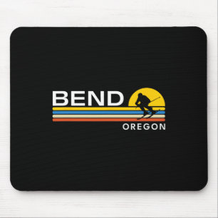 Bend Oregon Skiing Vintage Retro Souvenirs Mouse Mat