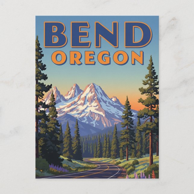 Bend Oregon Travel Postcard (Front)