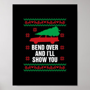 bend over and i&# 9;ll show you christmas couple m poster