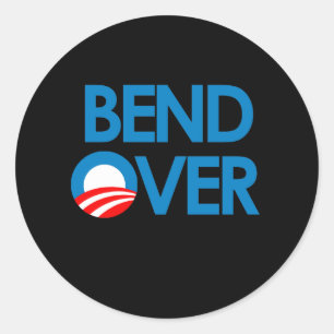 Bend Over for Obama Classic Round Sticker