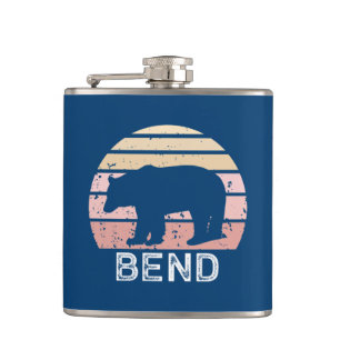 Bend Retro Bear Hip Flask