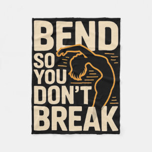 Bend So You Don't Break Yoga Pose Silhouette Flexi Fleece Blanket