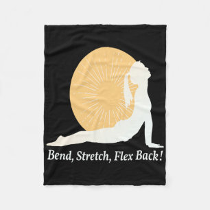 Bend Stretch Yoga Sunrise Pose Wellness Motivation Fleece Blanket