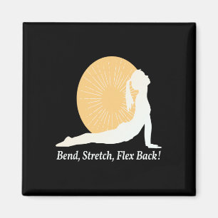 Bend Stretch Yoga Sunrise Pose Wellness Motivation Magnet
