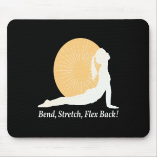 Bend Stretch Yoga Sunrise Pose Wellness Motivation Mouse Mat