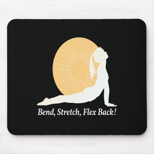 Bend Stretch Yoga Sunrise Pose Wellness Motivation Mouse Mat (Front)