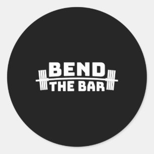 Bend That Bar Weightlifting Gym  Classic Round Sticker