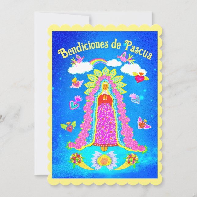 Bendiciones de Pascua Virgen Maria Spanish Easter (Front)
