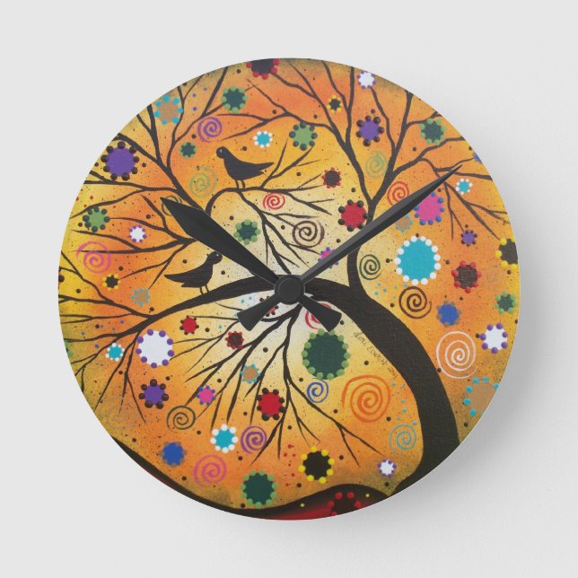 Bendind Branches_Everett, Day Of The Dead, Mexican Round Clock (Front)