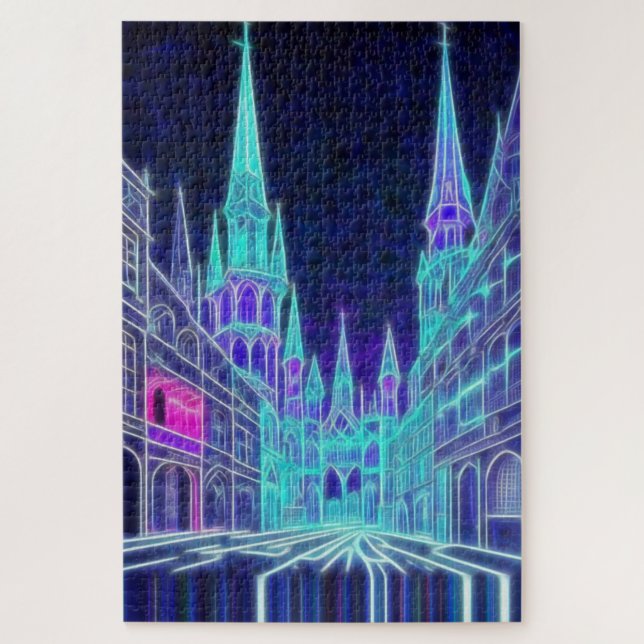 Bending Acropolis Jigsaw Puzzle (Vertical)