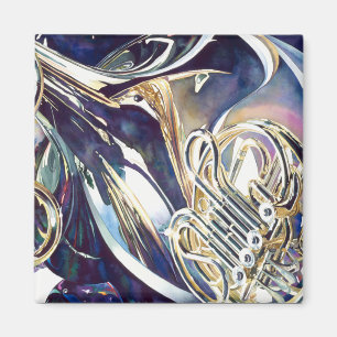 "Bending Light" Musical Instruments Watercolor Magnet