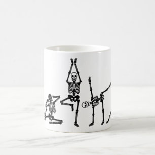 Bendy Bones Funny Yogi Skeletons - Yoga Humor Tea Coffee Mug