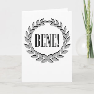 Bene! Good job! Card