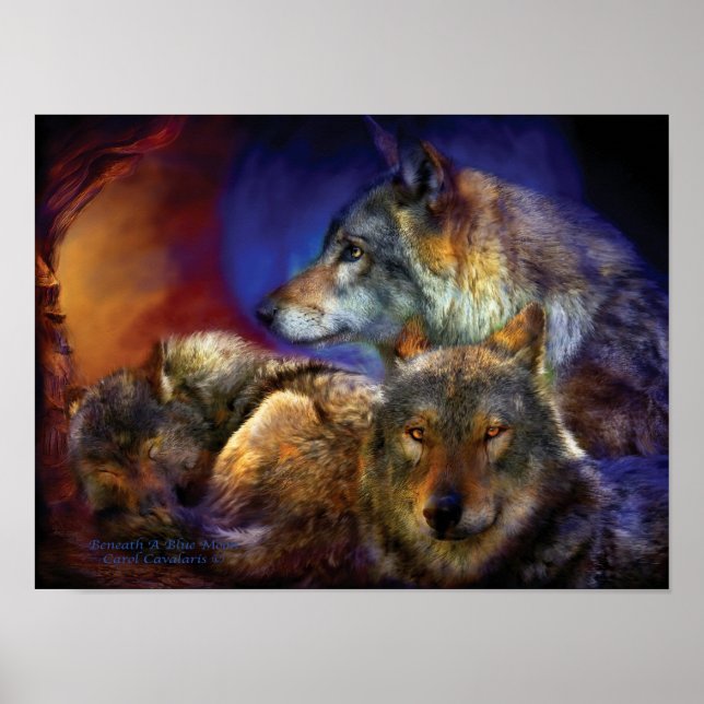 Beneath A Blue Moon Art Poster/Print Poster (Front)