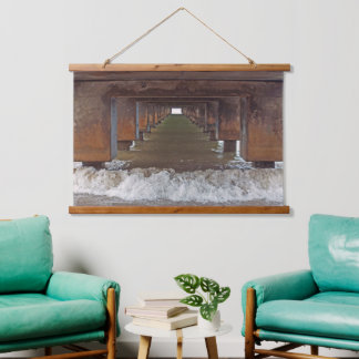 "BENEATH HANALEI PIER" (KAUAI) HANGING TAPESTRY