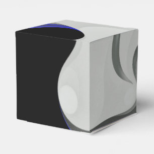 Beneath the Blue: Abstract Grey, Black & Blue Favour Box