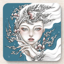 Beneath the glass Goddess of the blue lotus