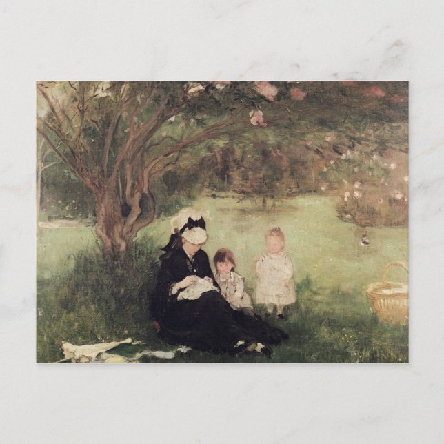 Beneath the Lilac at Maurecourt, 1874 Postcard (Front)