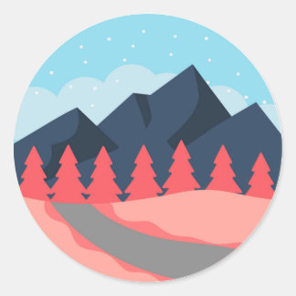 Beneath the Vast Blue Classic Round Sticker