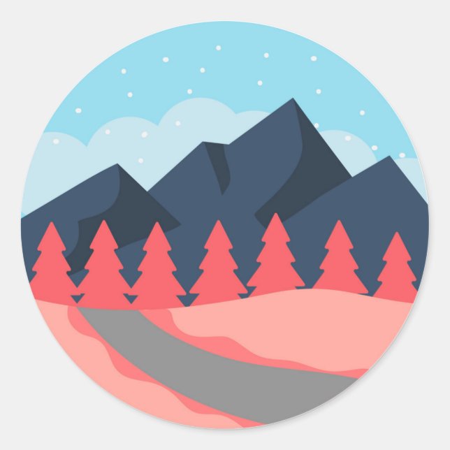 Beneath the Vast Blue Classic Round Sticker (Front)