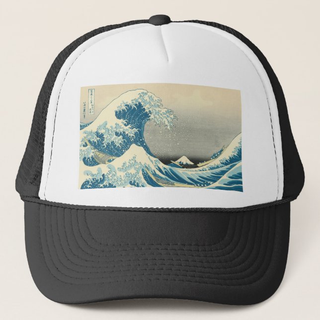 Beneath the Wave off Kamagawa Trucker Hat (Front)