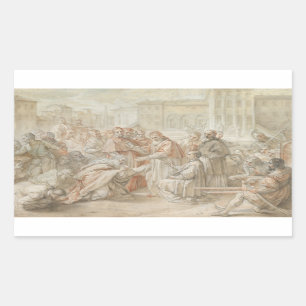 Benedetto Luti - Pius V and the Ambassador of the Rectangular Sticker