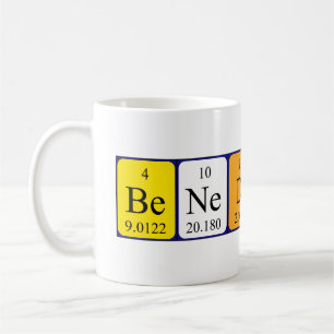 Benedict periodic table name mug