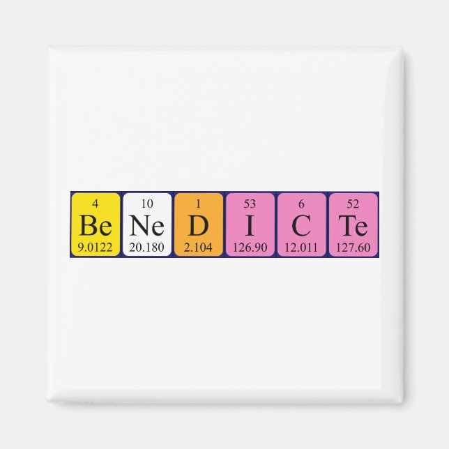 Benedicte periodic table name magnet (Front)
