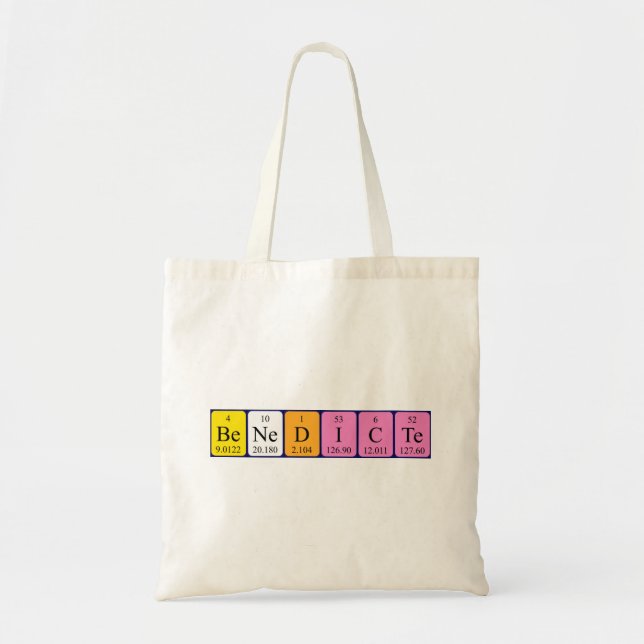 Benedicte periodic table name tote bag (Front)