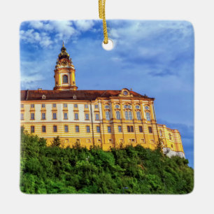 Benedictine abbey, Melk, Austria Ceramic Tree Decoration