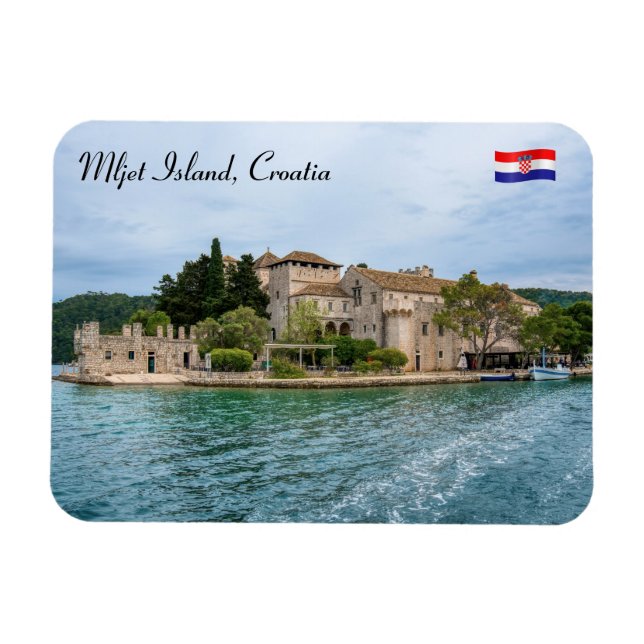 Benedictine monastery on Mljet island - Croatia Magnet (Horizontal)