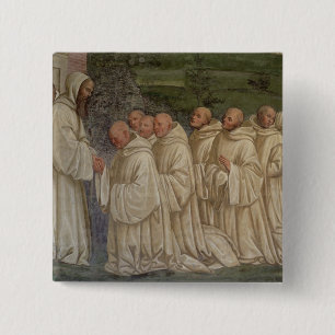Benedictine Monks, from the Life of St. Benedict ( 15 Cm Square Badge