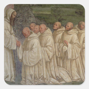 Benedictine Monks, from the Life of St. Benedict ( Square Sticker