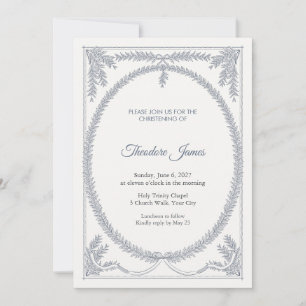 Benediction Chaplet Christening Invitation