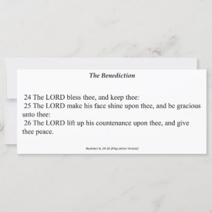 Benediction Prayer Card