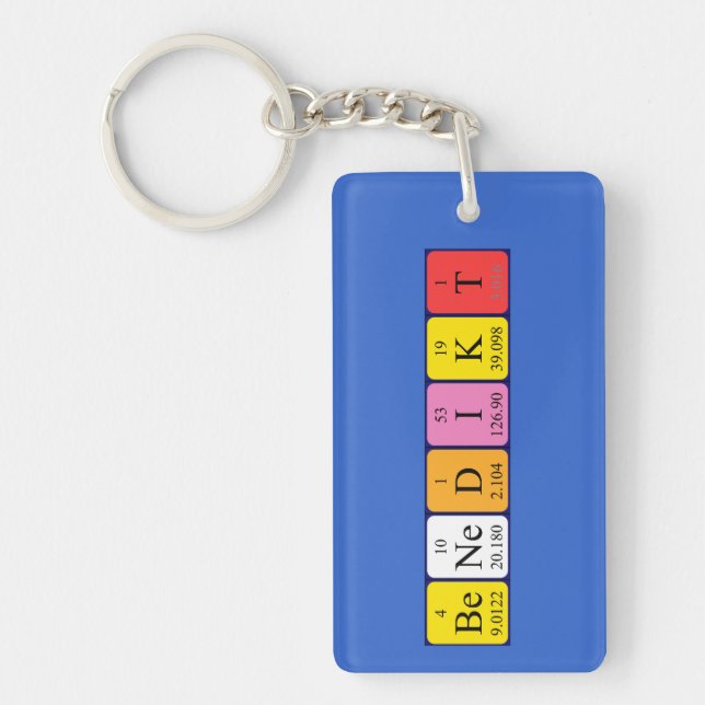 Benedikt periodic table name keyring (Front)