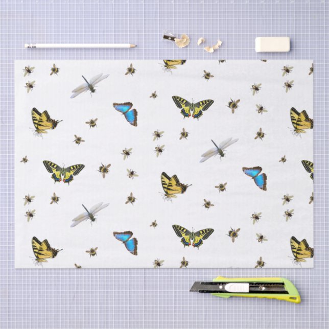 Beneficial Garden Insects Pattern Tissue Paper (Craft)