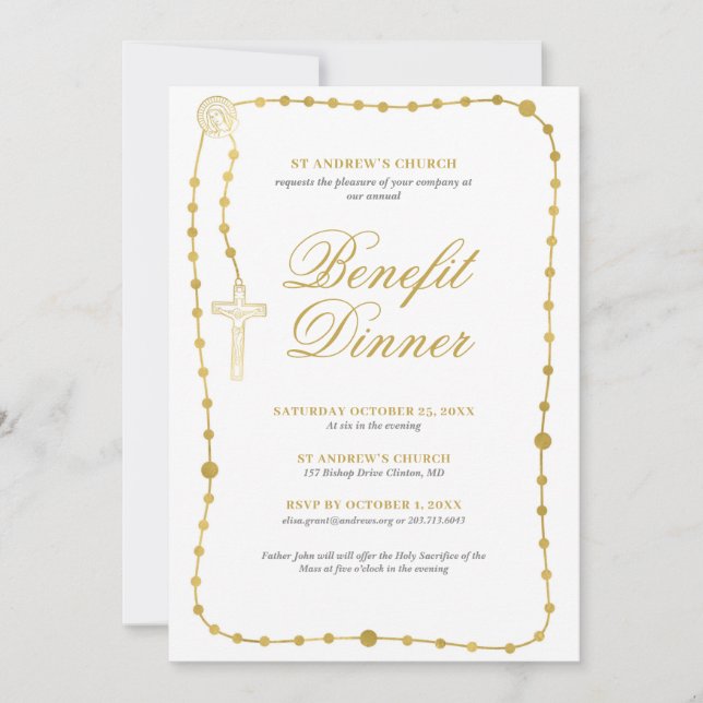 Benefit Dinner Religious Invitation (Front)