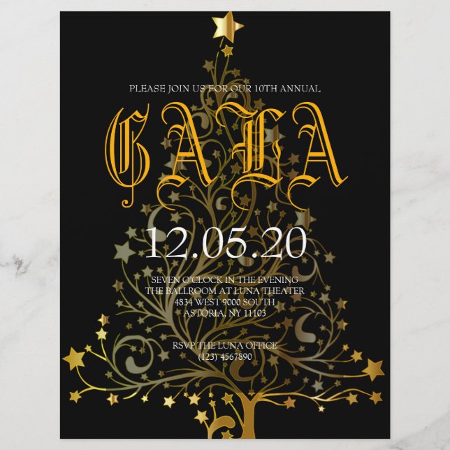 Benefit Gala New Years Party Flyer (Front)
