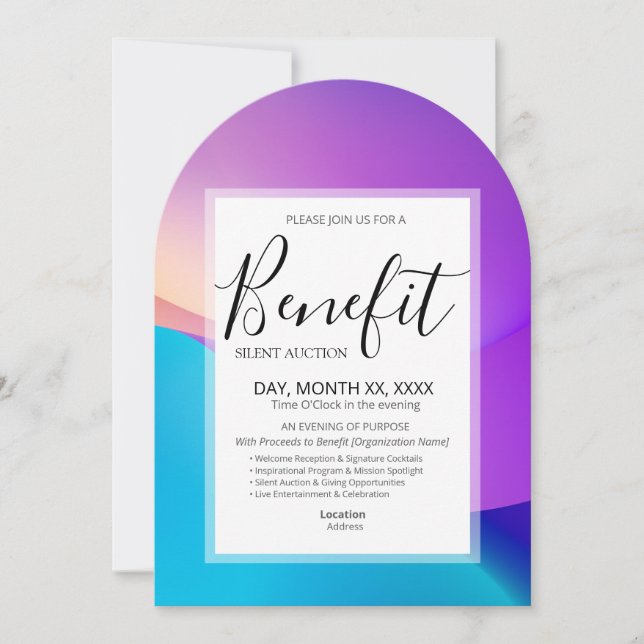 Benefit Invitation Template (Front)